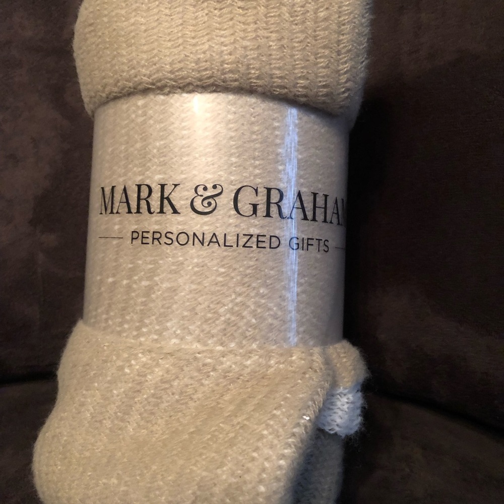 Mark and Graham Colorblock Throw in Natural/Ivory